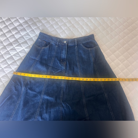 Polagram Dark Blue A-Line Skirt Denim XL nwt - Picture 5 of 10